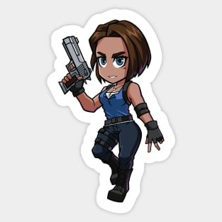 Jill Valentine Chibi RE3 Remake Sticker